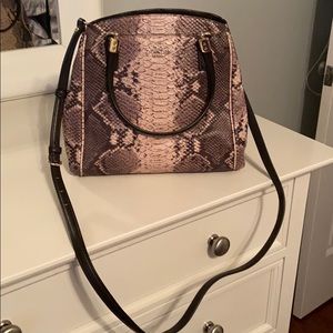 Stunning brown and tan snakeskin print Coach purse